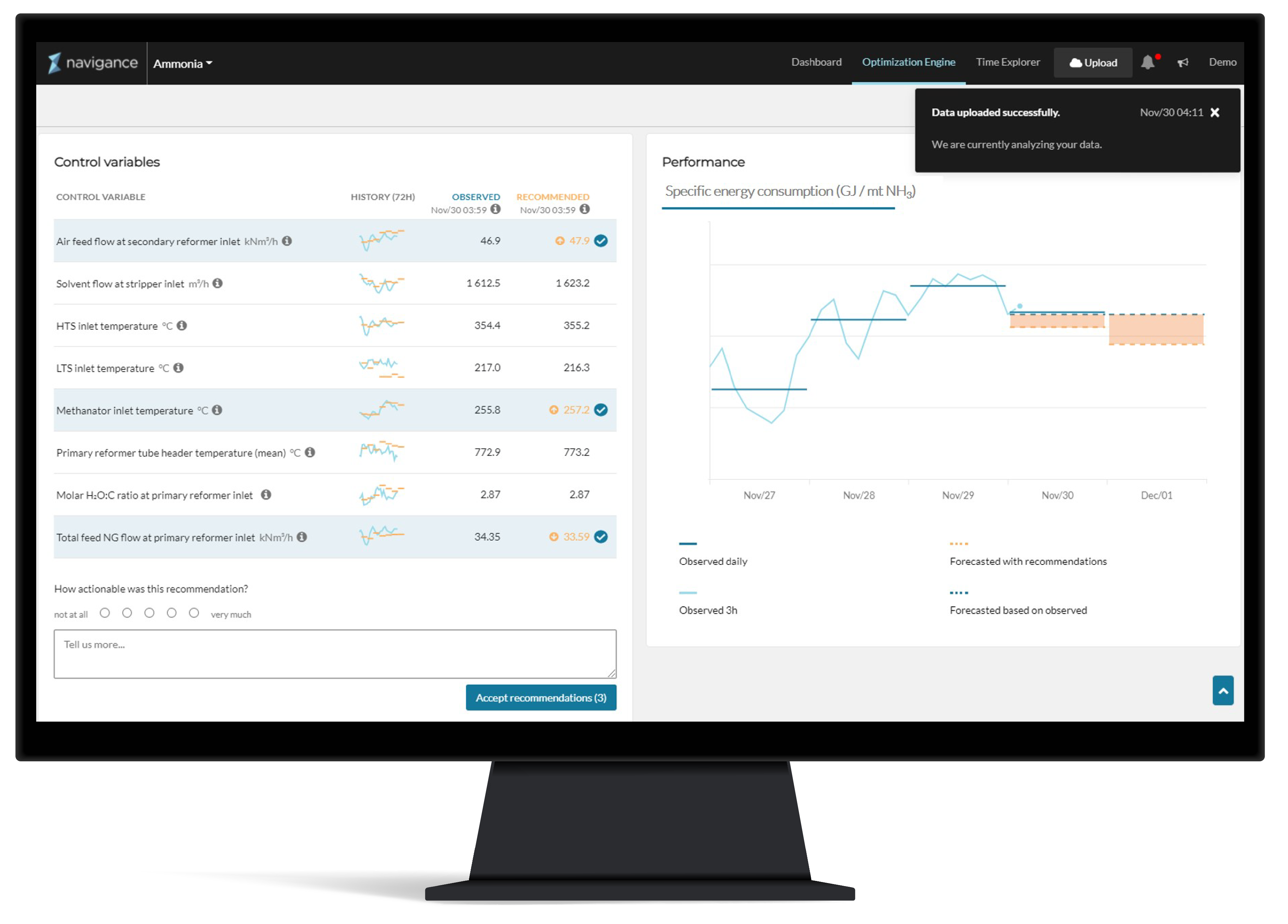 Navigance Optimization Engine monitor